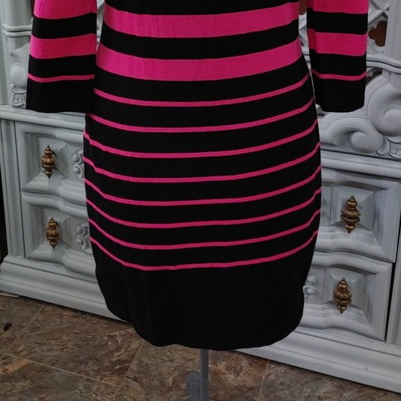 Pink & Black Knit Dress - Picture 4 of 6